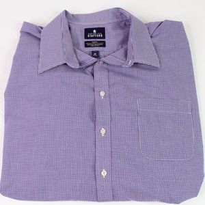 Stafford Travel Performance Super Shirt 19 Neck 36-37 Men's Button Dress Shirt